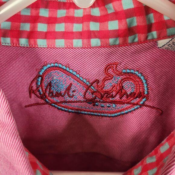 Robert Graham Womens Long Sleeve Pink Paisley Cuff Button Down Shirt Large - Picture 3 of 9